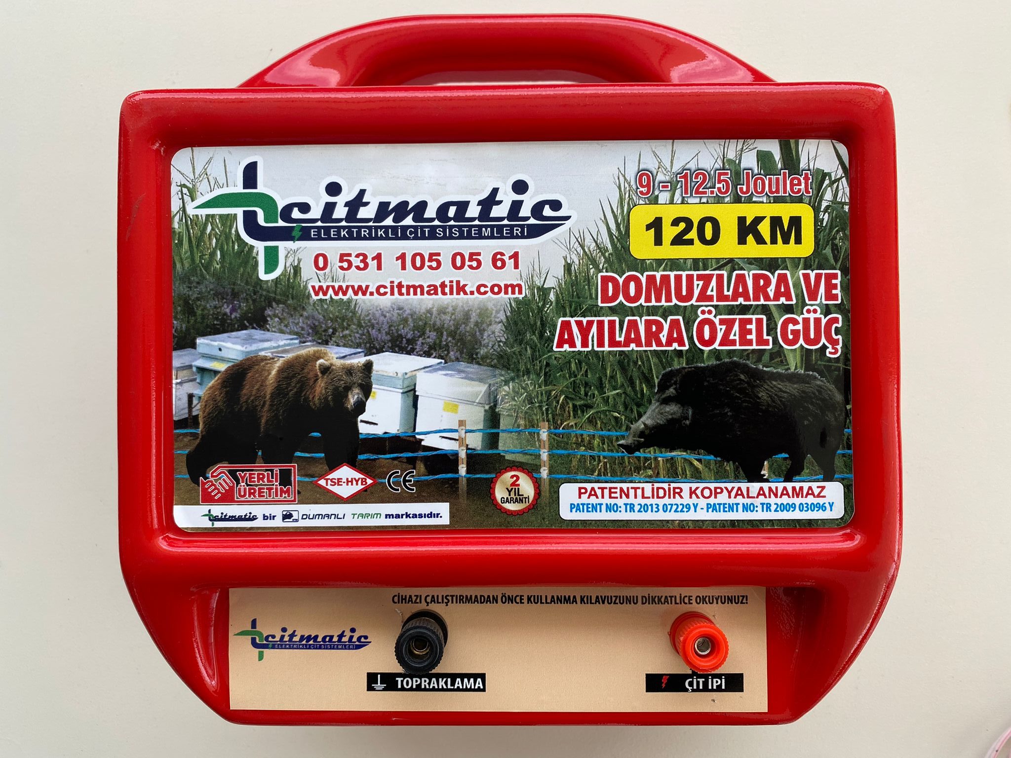 9-12.5 joulet Elektrikli çit makinası